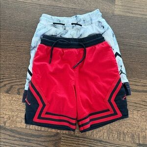 Jordan Red and Black Kids Athletic Shorts